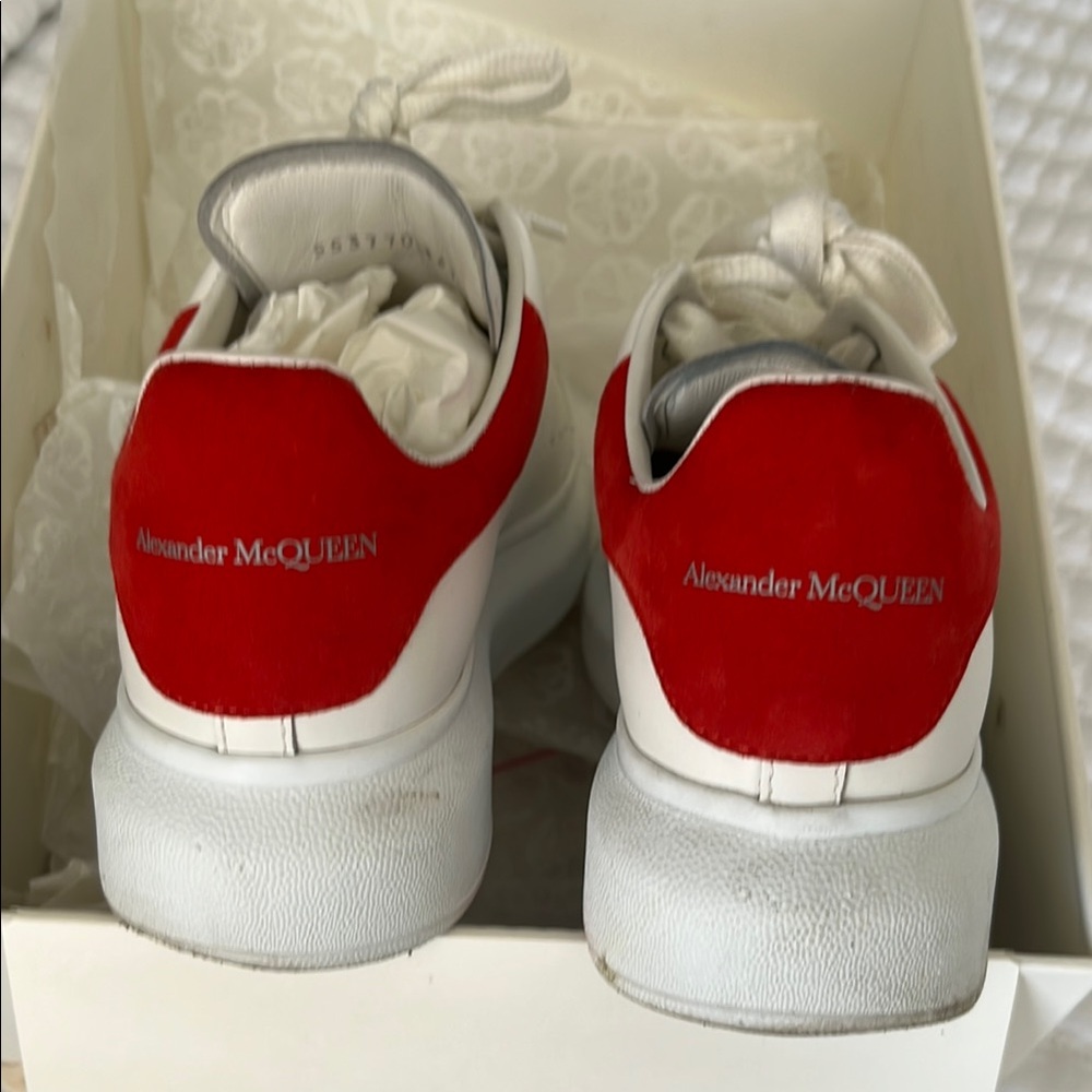 Alexander McQueen Red and White Sneakers